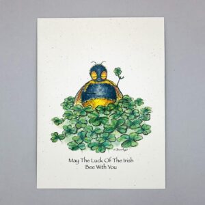 May The Luck Of The Irish Bee With You - Just Bee & Me Greeting Cards