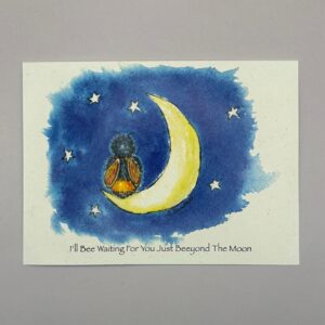 I'll Bee Waiting For You Just Beeyond The Moon - Just Bee & Me Greeting Cards