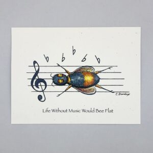 Life Music Bee Flat - Just Bee & Me Greeting Cards