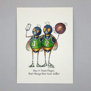 Team Player Basketball - Just Bee & Me Greeting Cards