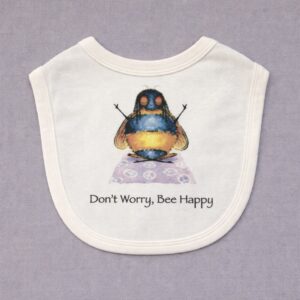 ‘Don't Worry, Bee Happy’ Bib