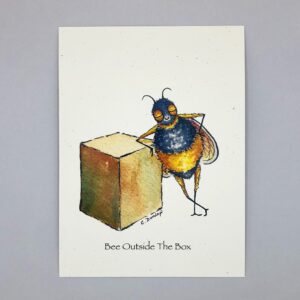 Bee Outside The Box - Just Bee & Me Greeting Cards