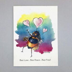 Bee Love. Bee Peace. Bee Free - Just Bee & Me Greeting Cards