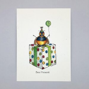 Bee Present Birthday - Just Bee & Me Greeting Cards