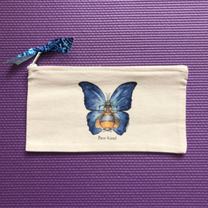 Bee Kind Canvas Zip Pouch