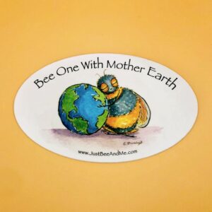 Bee One with Mother Earth Bumper Sticker