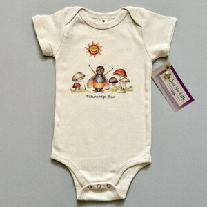 'Future Hip-Bee' Onesie (Mushrooms)